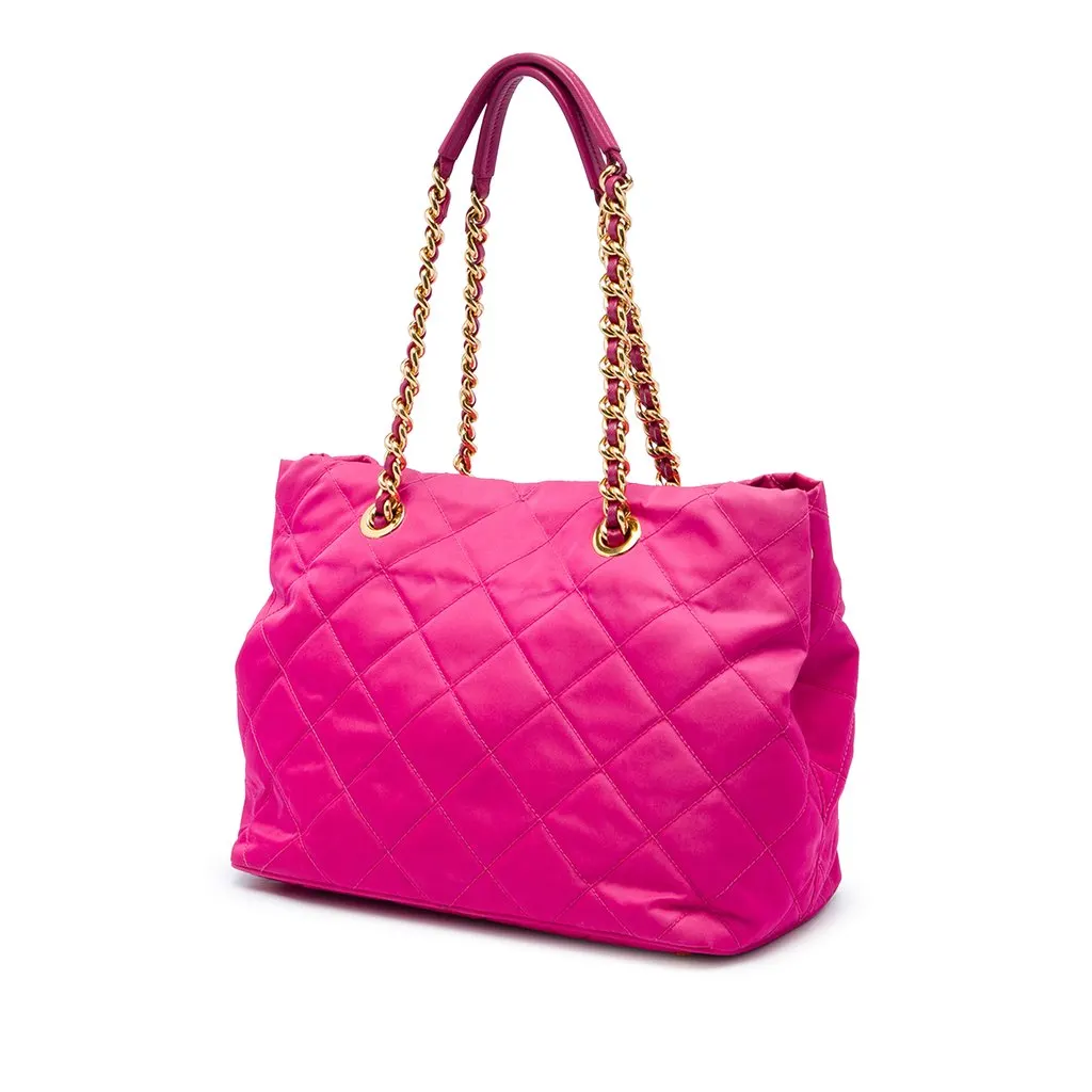 Prada Impuntu Tessuto Open Convertible Tote Pink Polyamide Very good - Back View