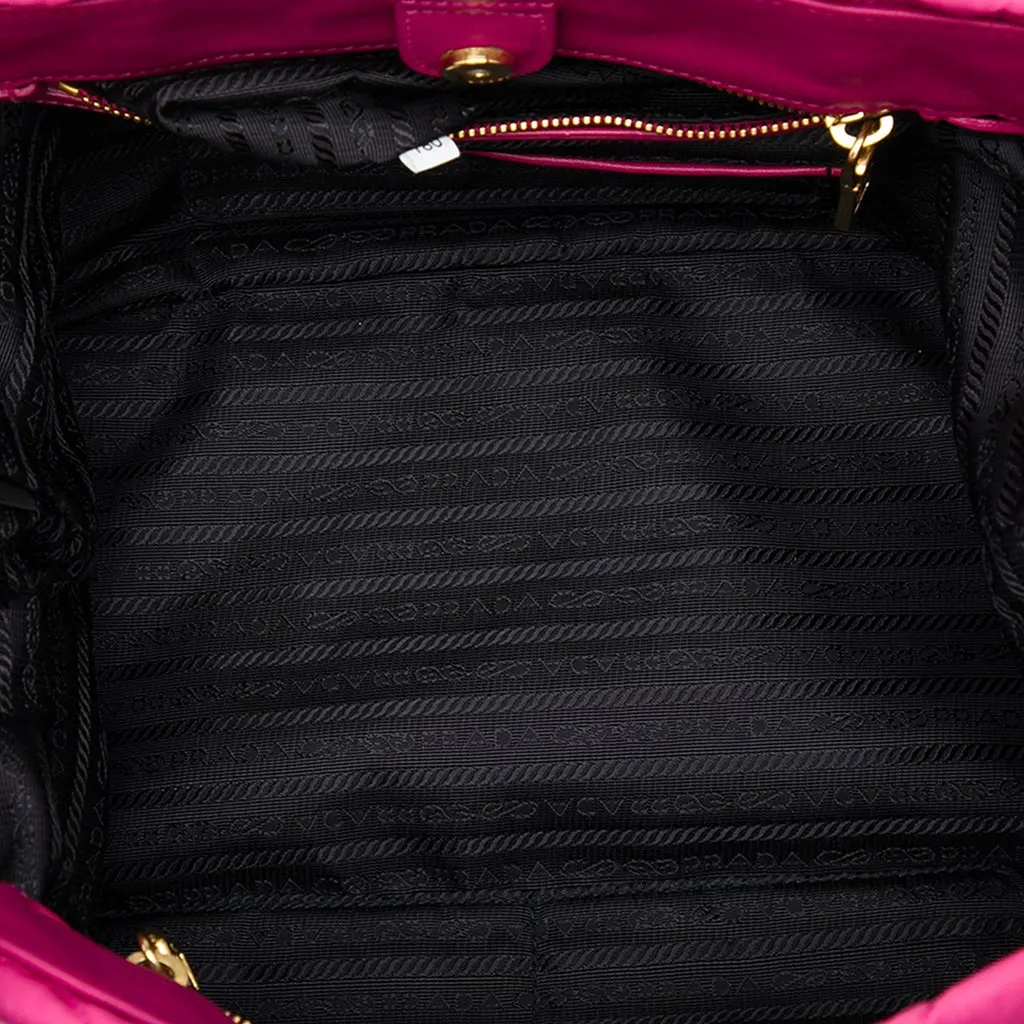 Prada Impuntu Tessuto Open Convertible Tote Pink Polyamide Very good - Model View