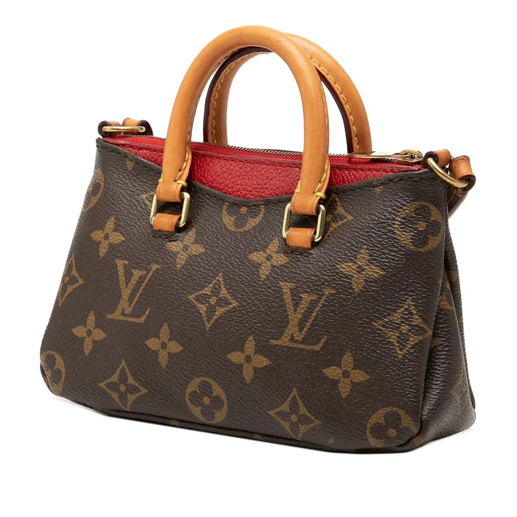 Louis Vuitton Monogram Nano Pallas Brown Very good - Back View