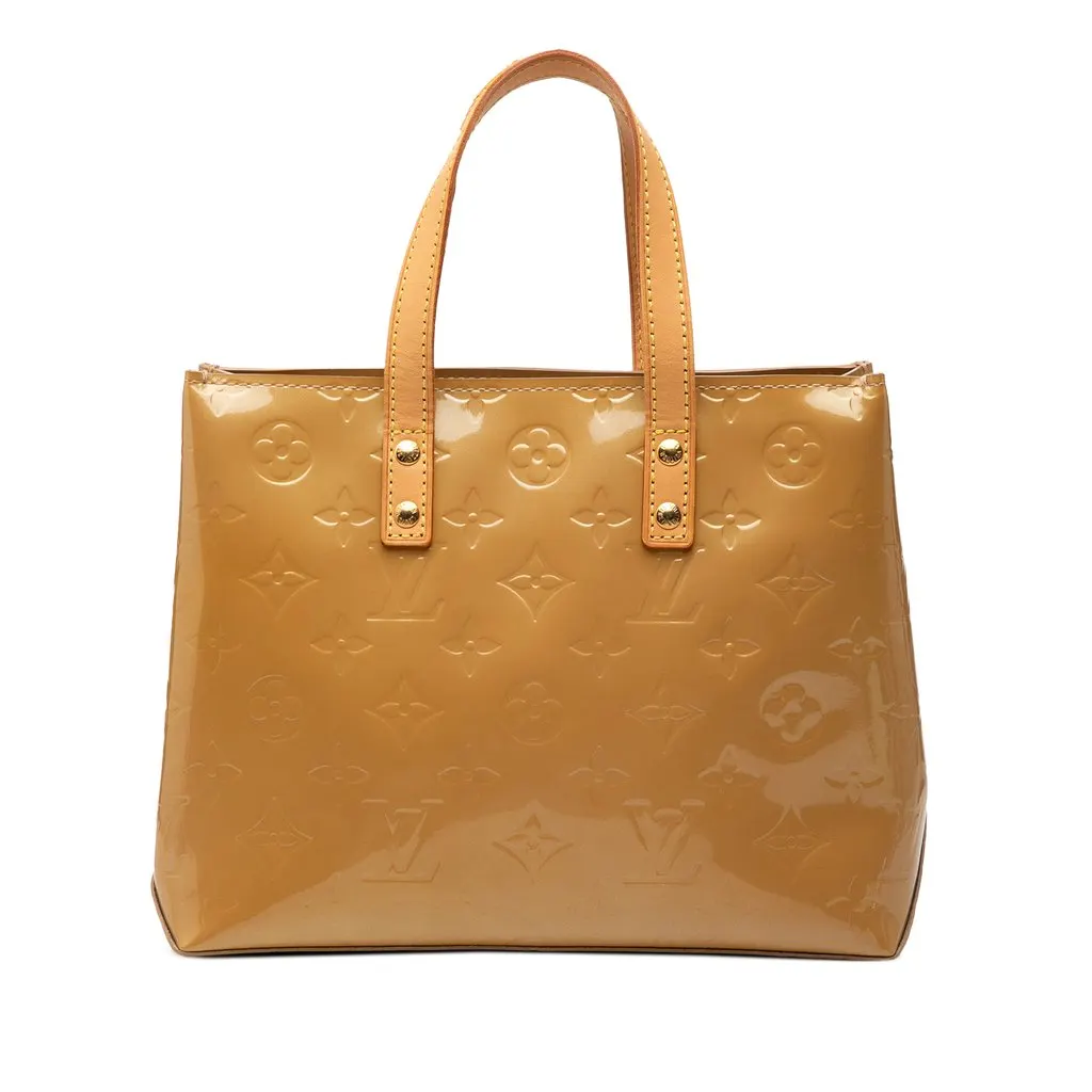 Louis Vuitton Monogram Vernis Reade PM Beige Leather Good - Front View