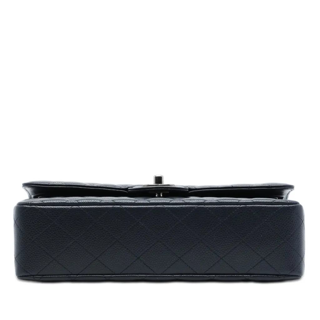 Chanel Medium Classic Caviar Double Flap Purple Leather Very good - Inside View