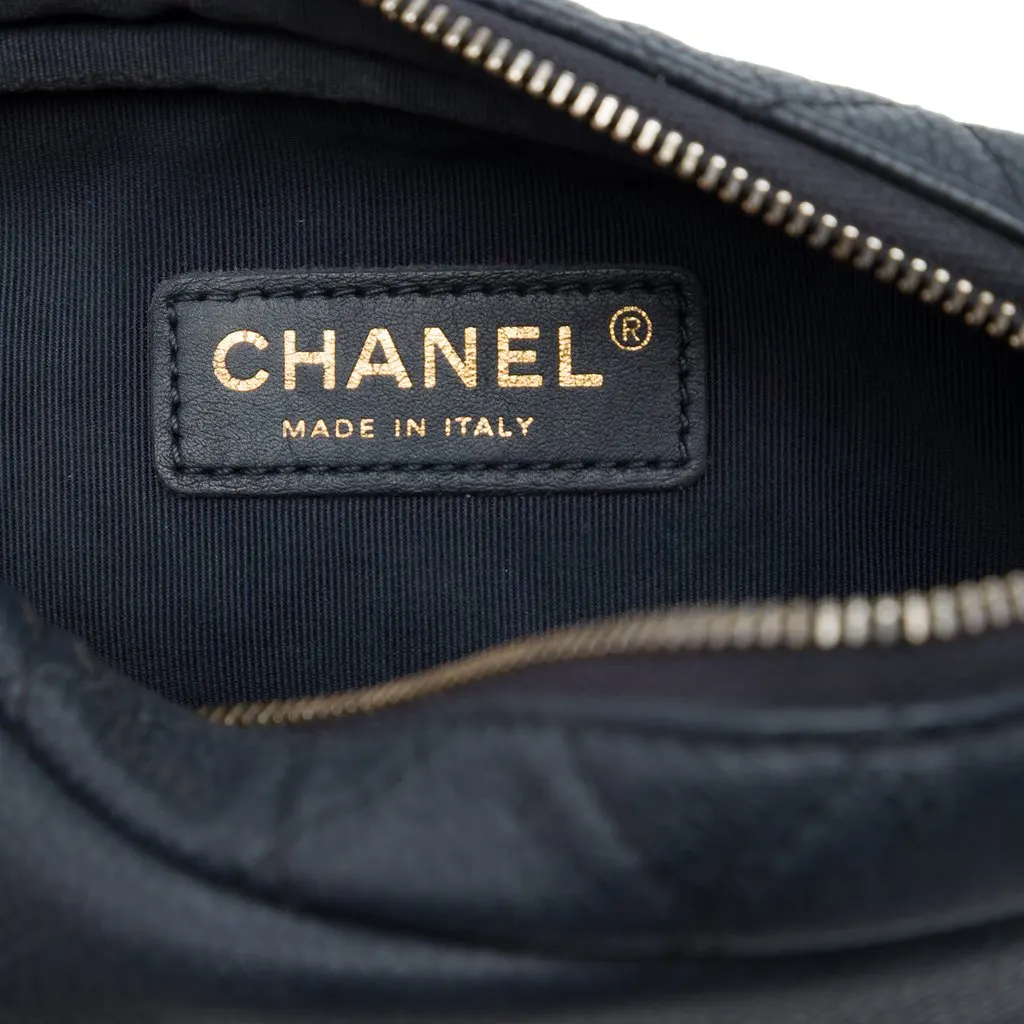 Chanel Mini Quilted Caviar Coco Tassel Camera Case Black Leather Very good - Box View