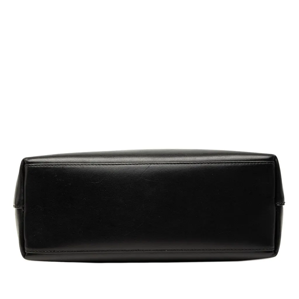Gucci Calfskin Bamboo Shoulder Bag Black Leather Very good - Inside View