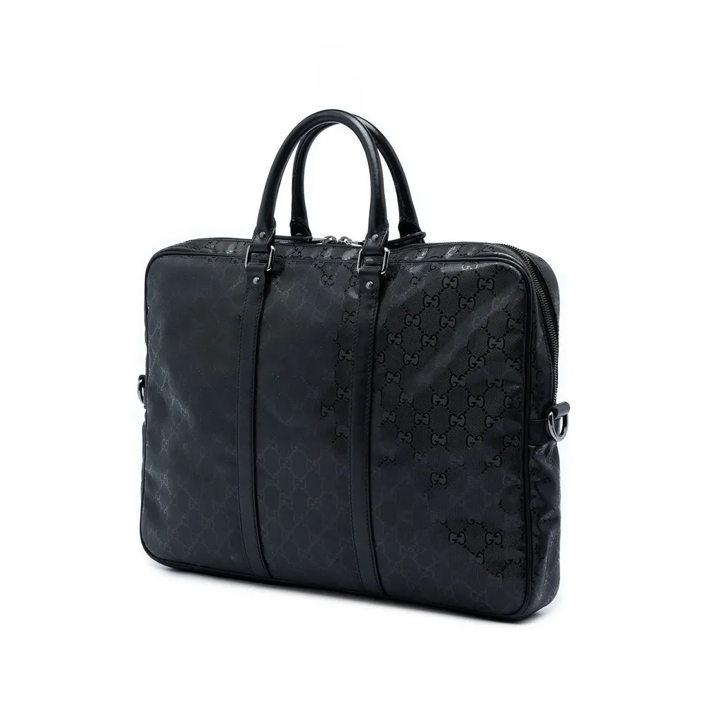 Gucci GG Imprime Business Bag Black Very good - Back View