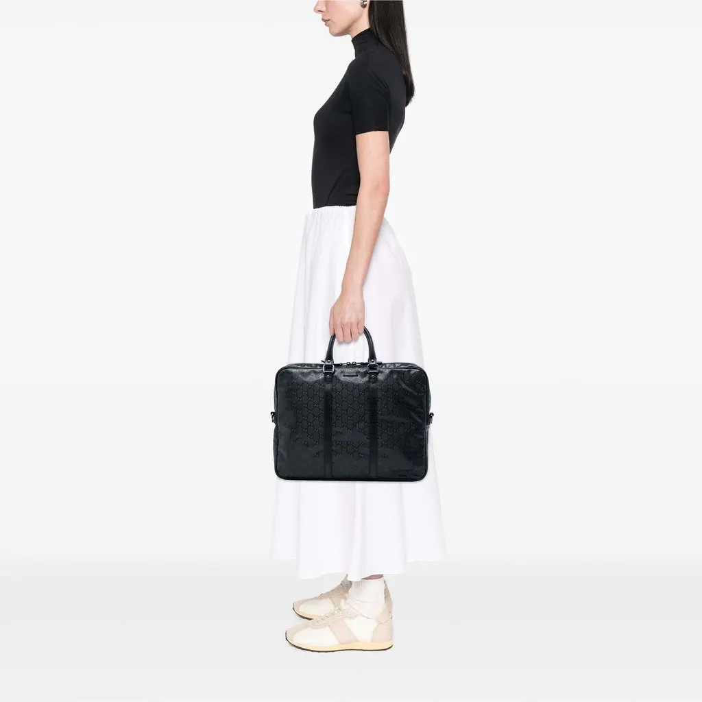 Gucci GG Imprime Business Bag Black Very good - Box View