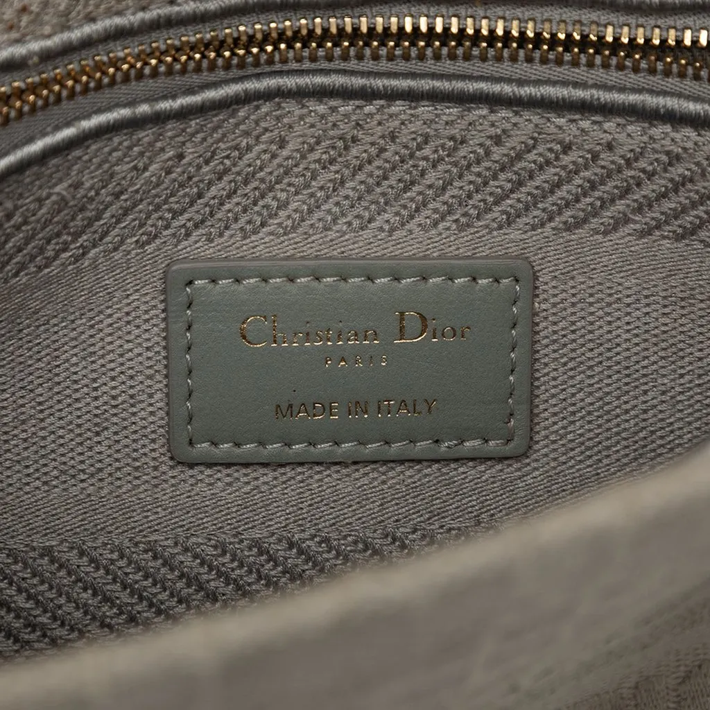 Dior Medium Embroidered Canvas Cannage Lady D Lite MultiColor Very good - Box View