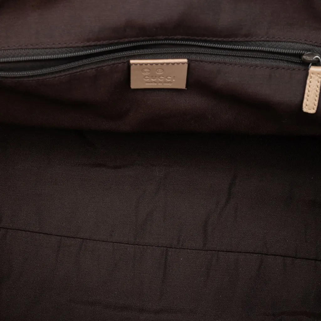 Gucci Leather Abbey D Ring Horsebit Tote Brown Leather Very good - Model View