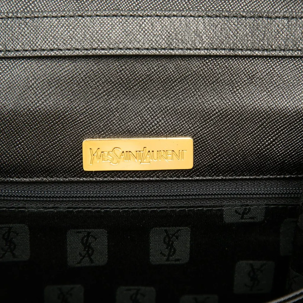 Saint Laurent Leather Monogram Crossbody Black Leather Good - Box View