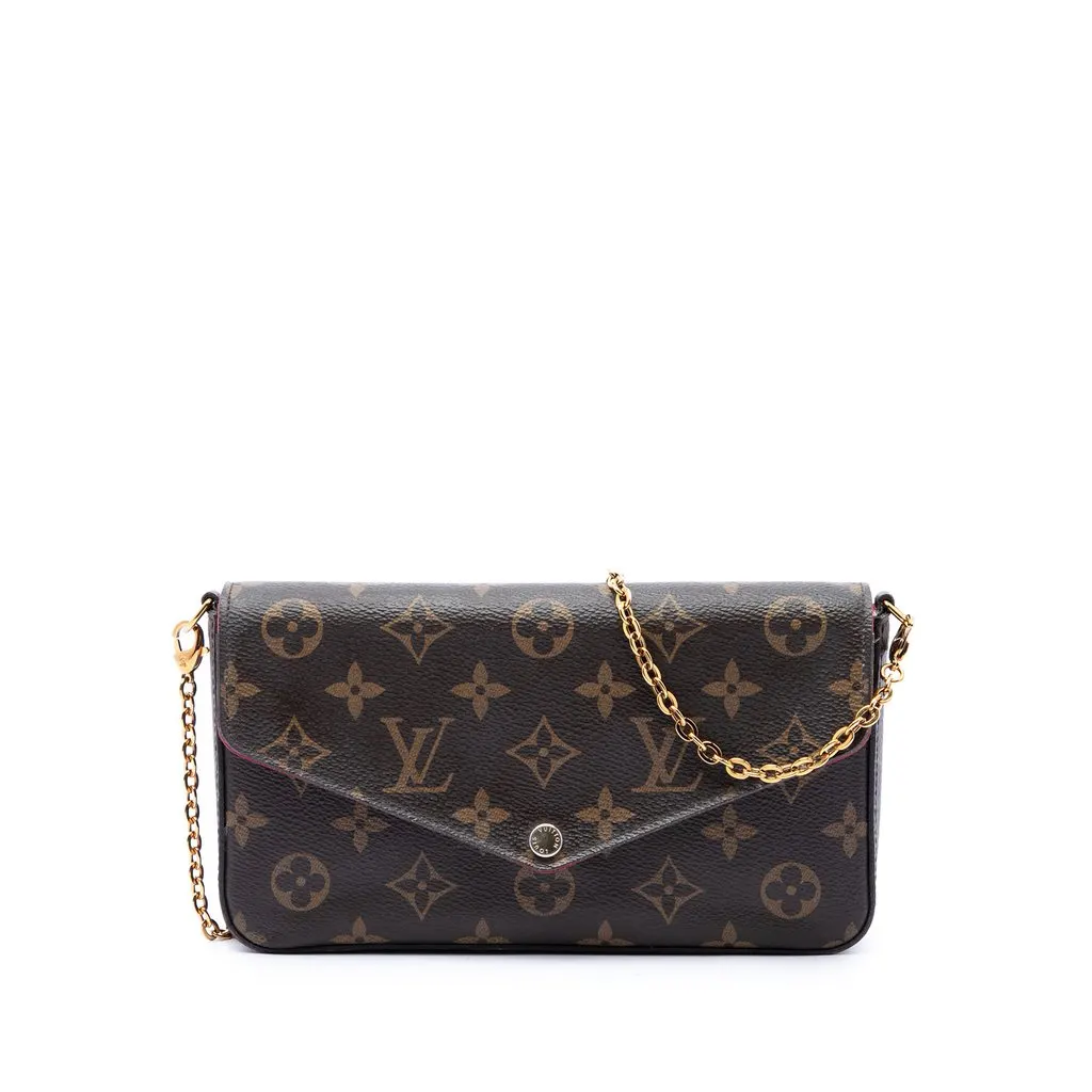 Louis Vuitton Monogram Pochette Felicie Brown Canvas Very good - Front View