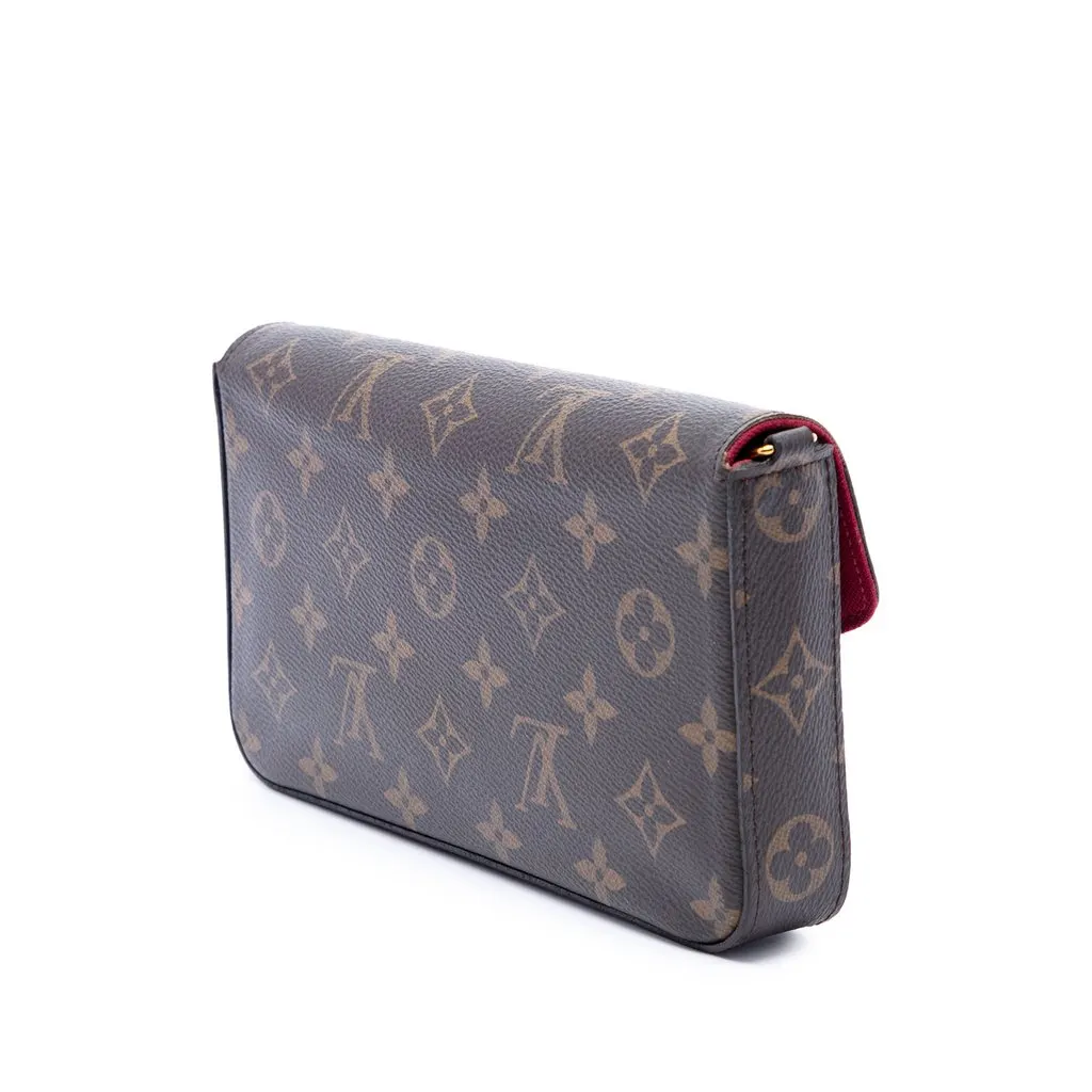Louis Vuitton Monogram Pochette Felicie Brown Canvas Very good - Back View