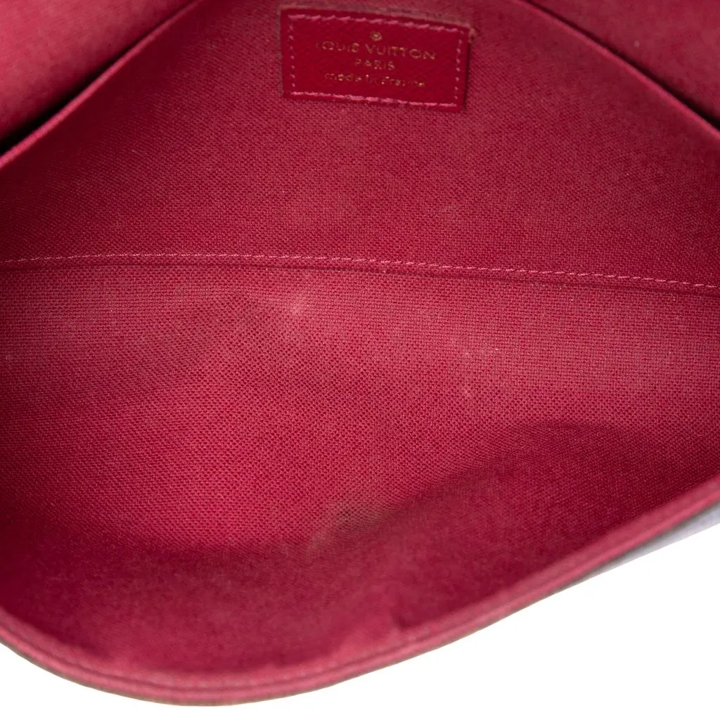Louis Vuitton Monogram Pochette Felicie Brown Canvas Very good - Model View