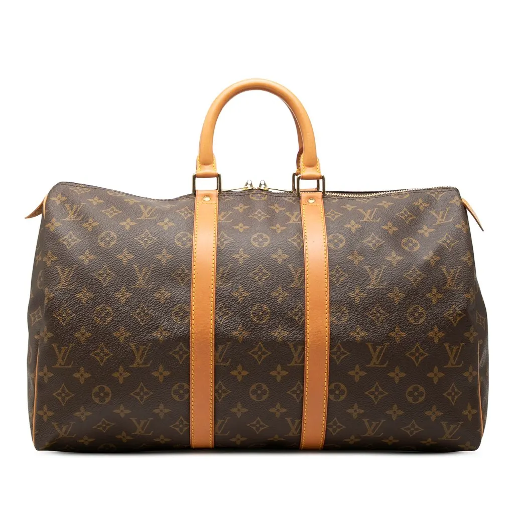 Louis Vuitton Monogram Keepall 45 Brown Very good - Front View