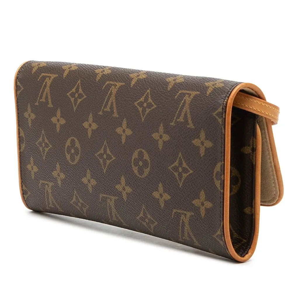 Louis Vuitton Monogram Pochette Twin GM Brown Very good - Back View