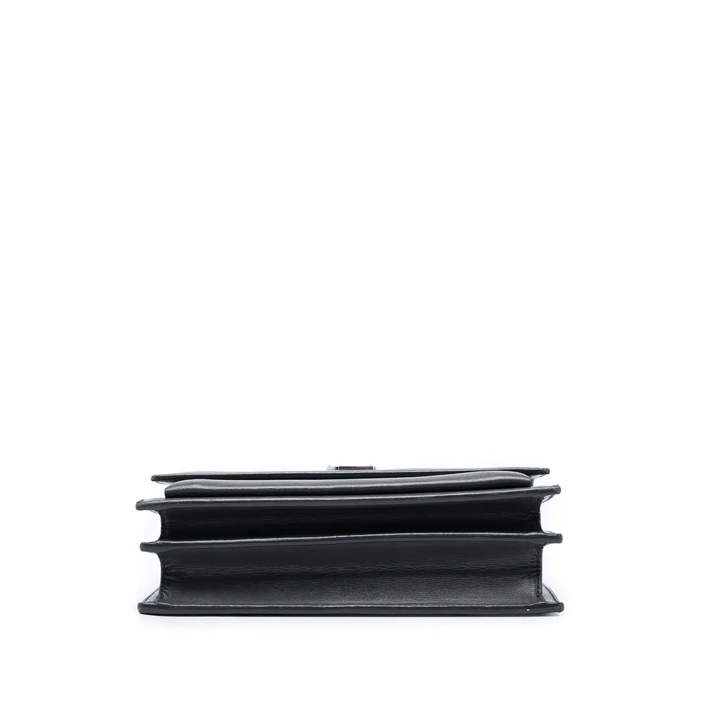 Saint Laurent Medium Calfskin Monogram Sunset Crossbody Black Leather Good - Inside View