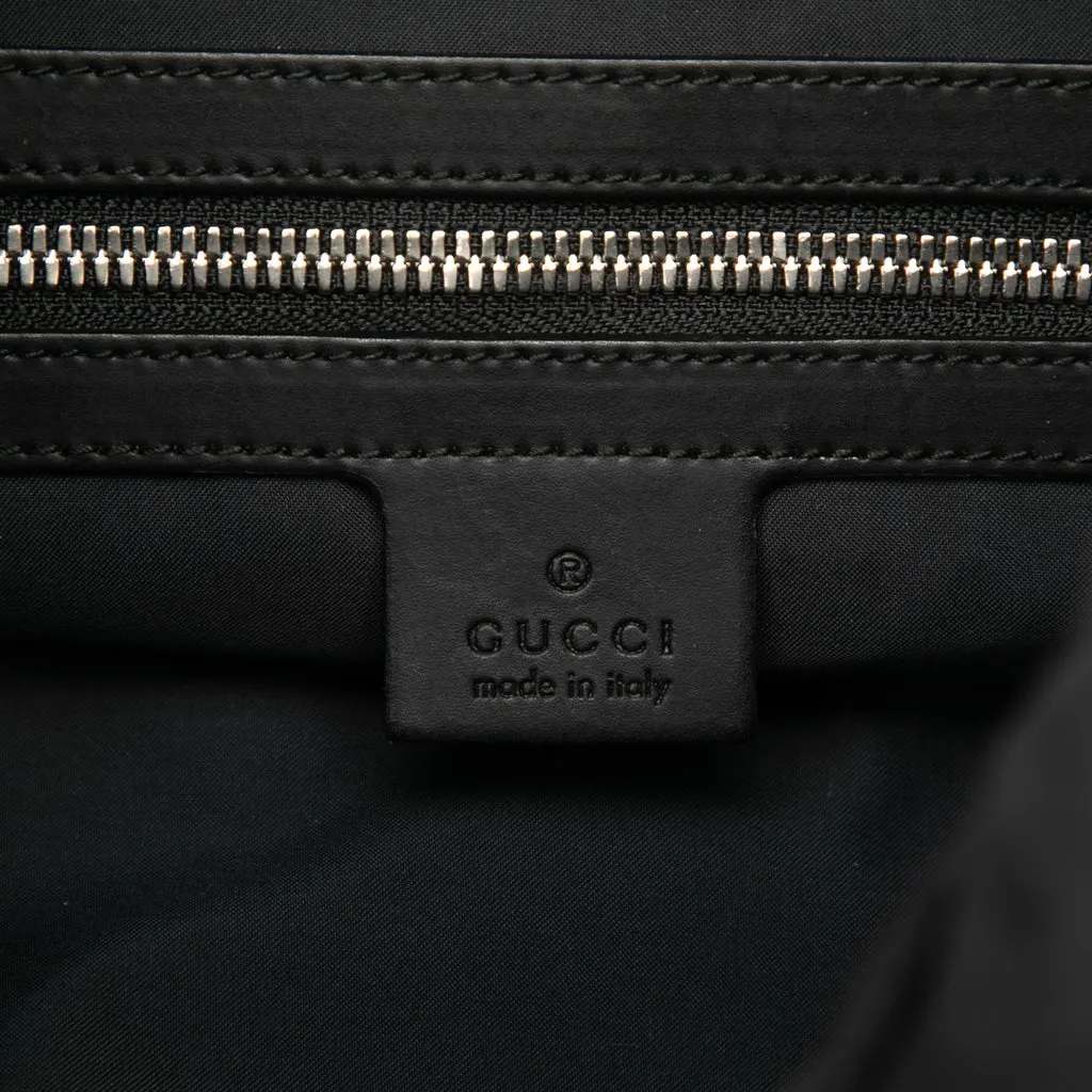 Gucci GG Supreme Web Drawstring Backpack Black Very good - Box View