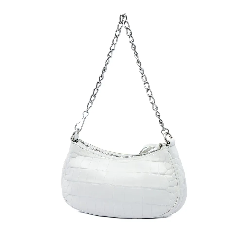 Balenciaga Mini Embossed Leather Motocross Le Cagole White Leather Very good - Back View