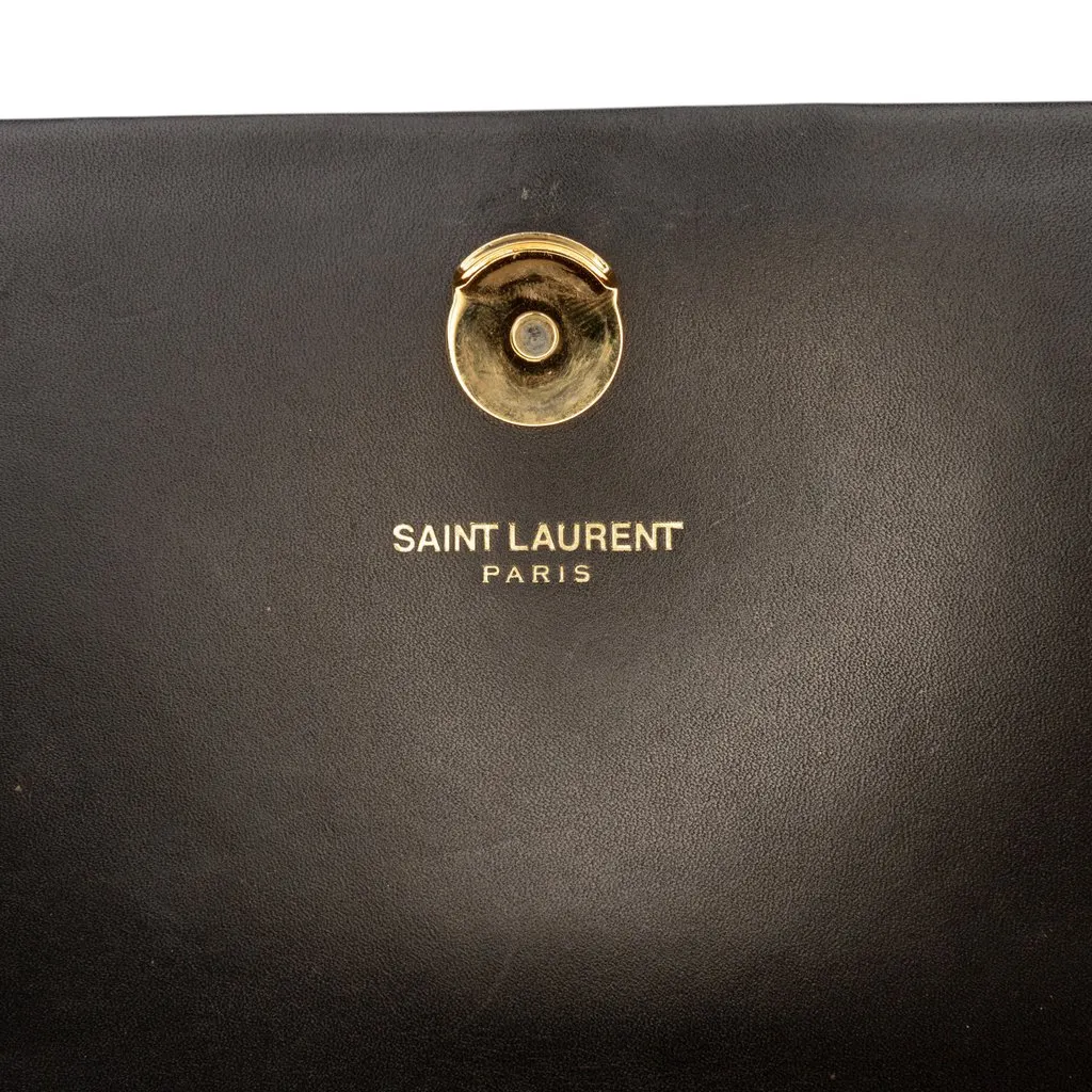 Saint Laurent Medium Smooth Calfskin Classic Monogram Kate Tassel Crossbody Black Leather Good - Box View