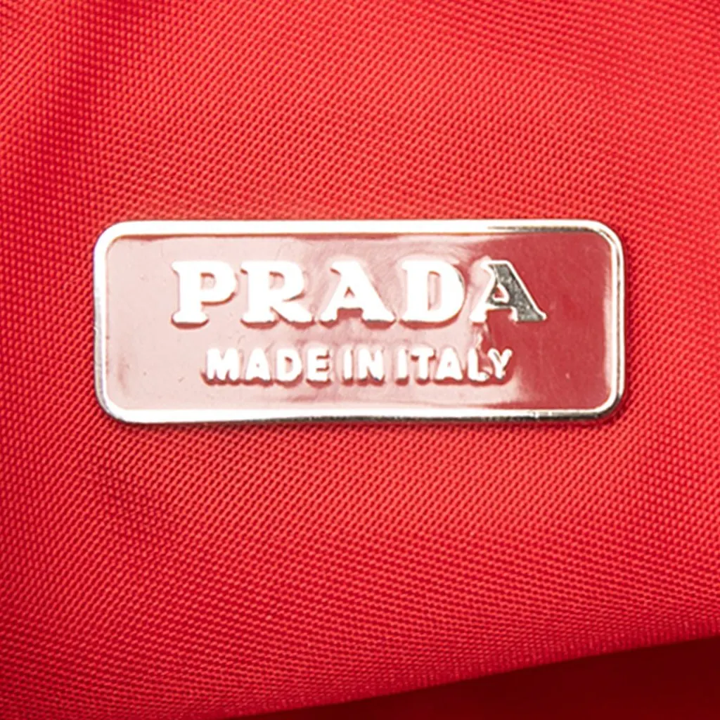 Prada Tessuto Pochette Red Polyamide Very good - Box View