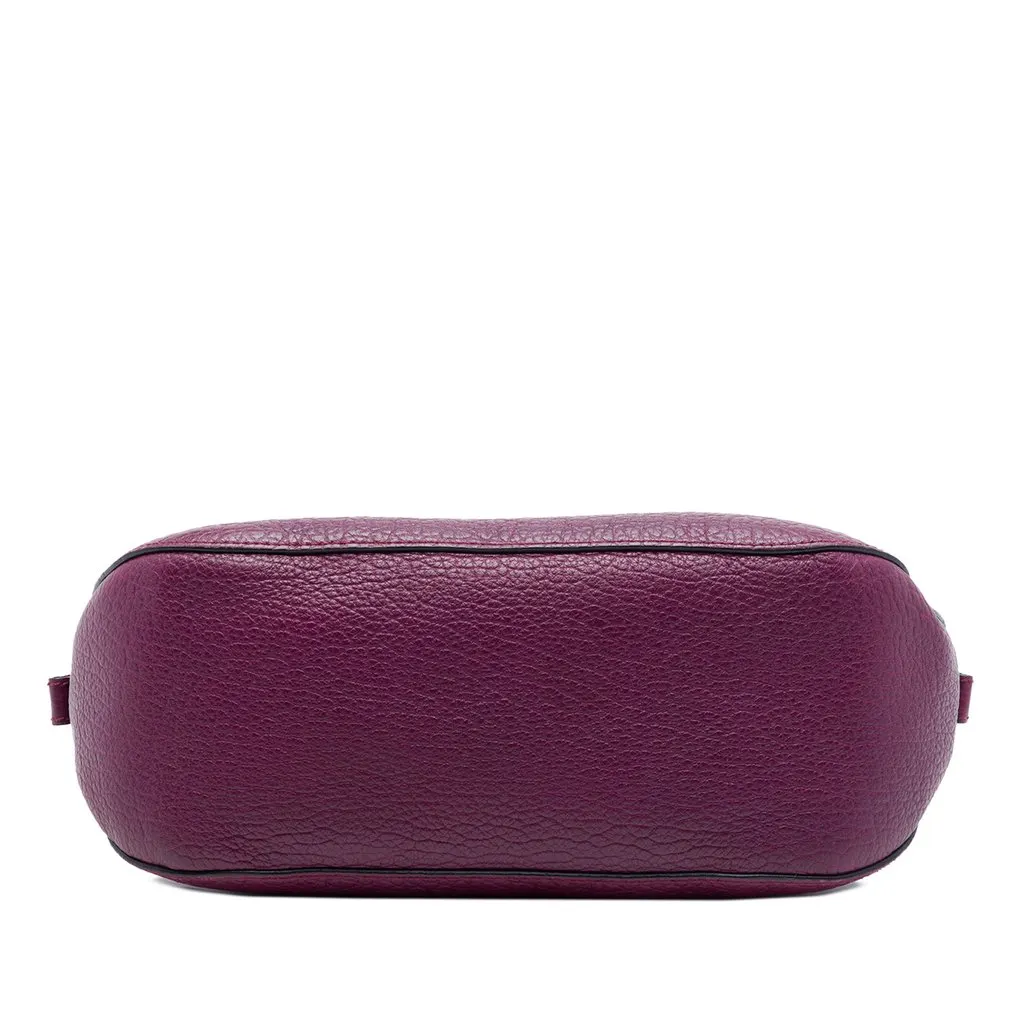 Burberry Small Grained Calfskin Heritage Orchard Bowling Bag Purple Leather Very good - Inside View