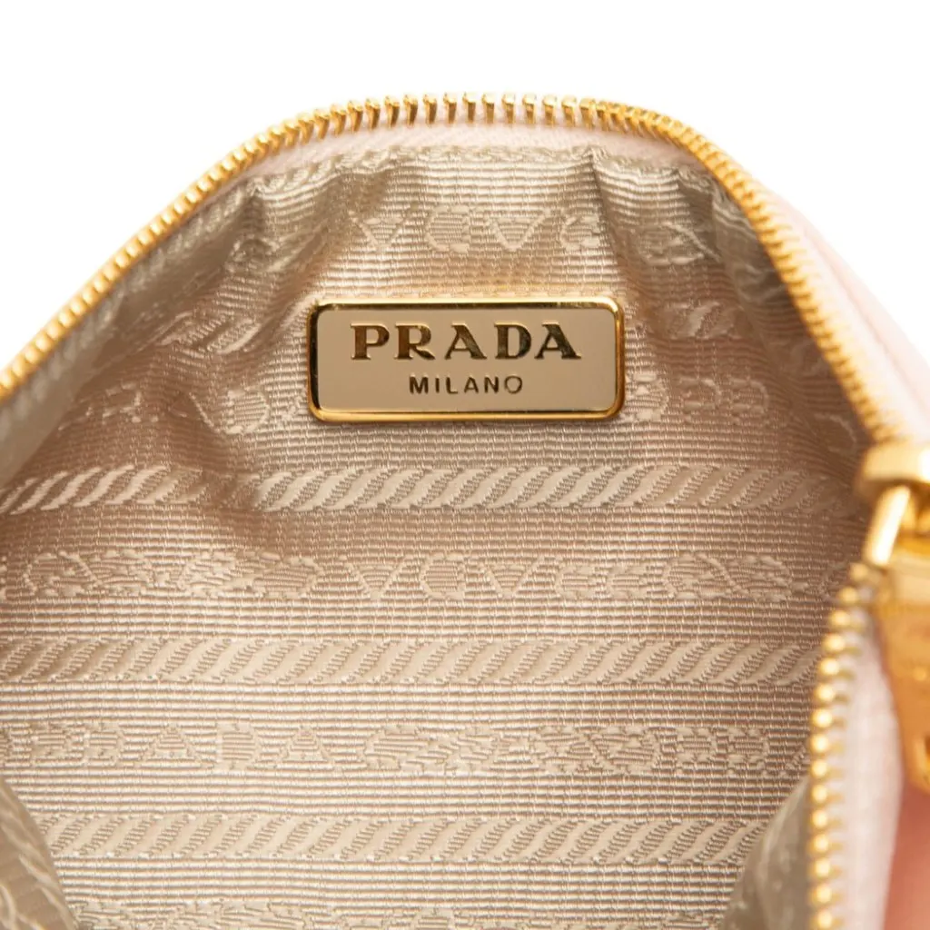 Prada Satin Bow Pouch Pink Satin Very good - Box View
