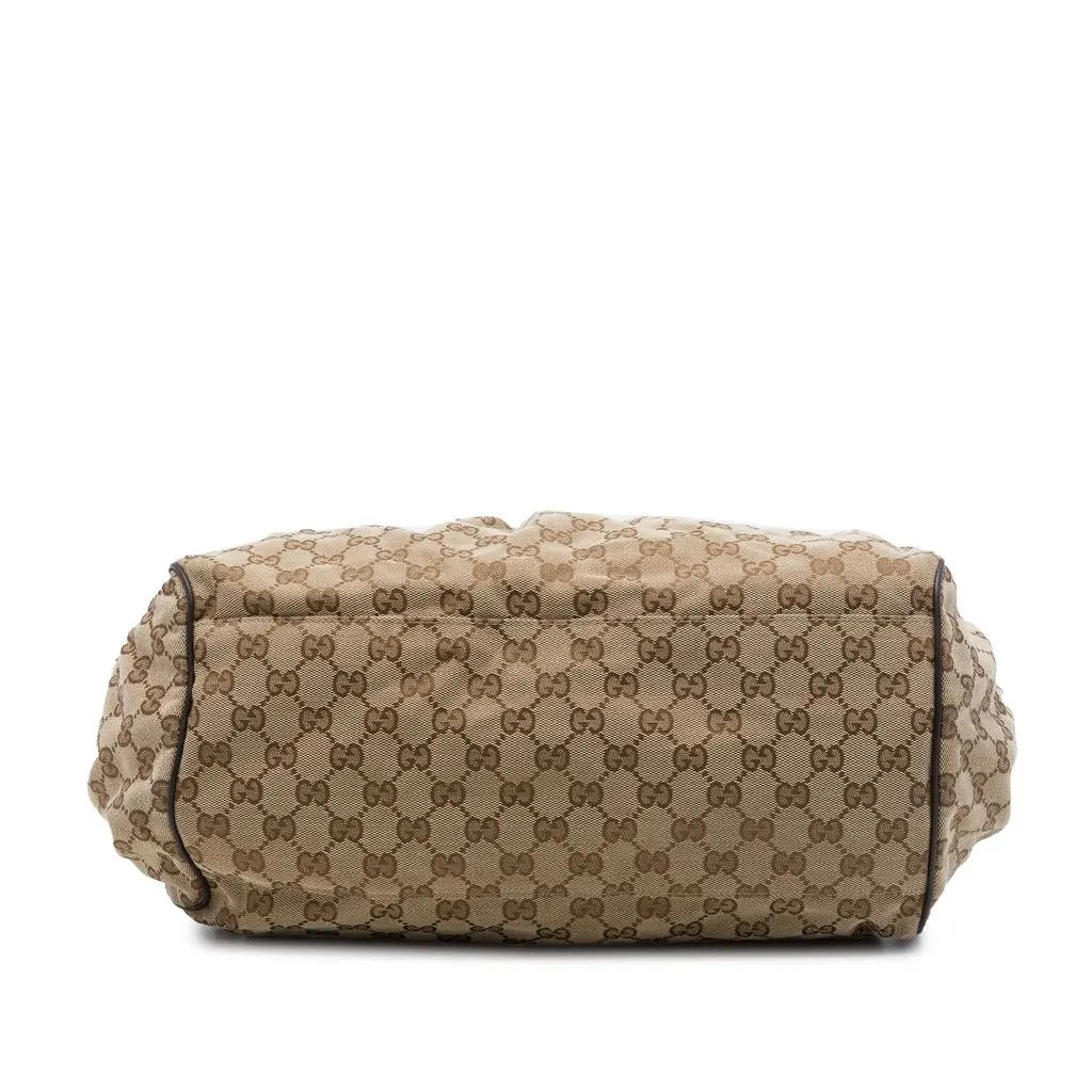 Gucci GG Canvas Sukey Satchel Beige Very good - Inside View