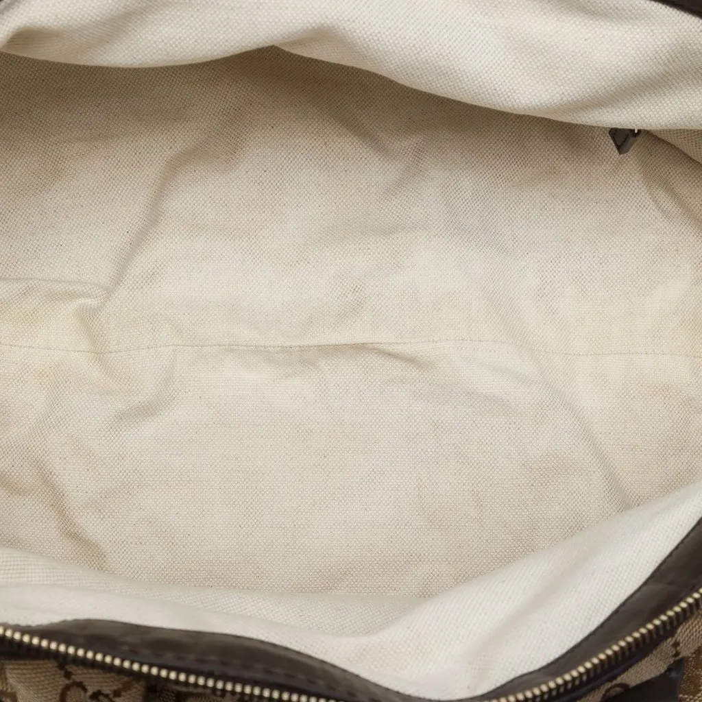 Gucci GG Canvas Sukey Satchel Beige Very good - Model View