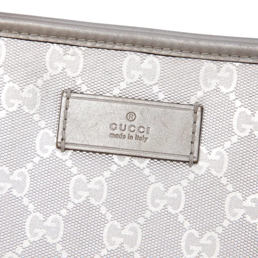 Gucci Medium GG Imprime Tote Silver Very good - Box View