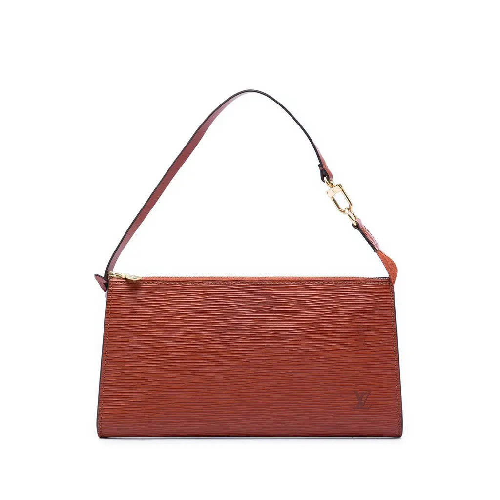 Louis Vuitton Epi Pochette Accessoires Brown Leather Very good - Front View
