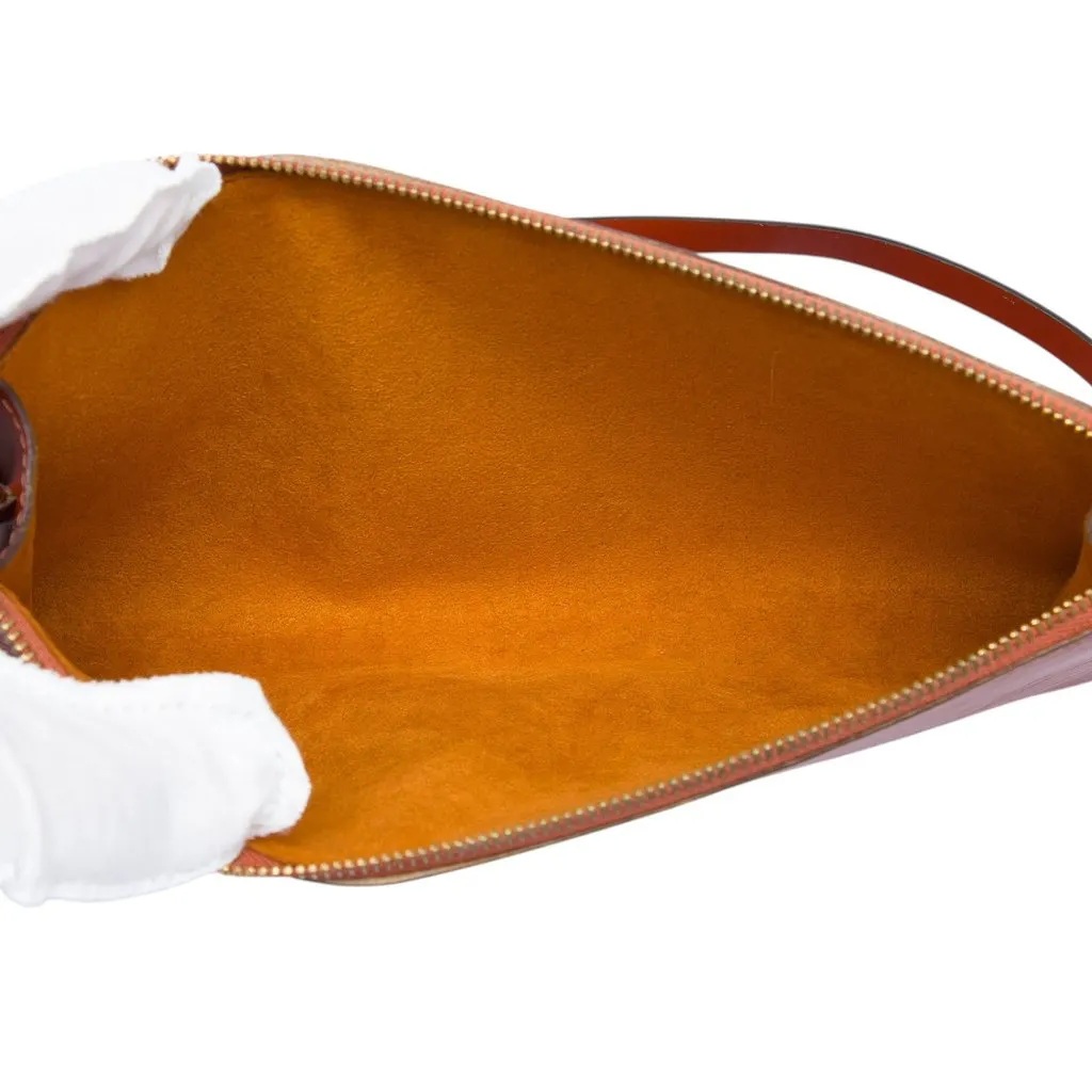 Louis Vuitton Epi Pochette Accessoires Brown Leather Very good - Model View