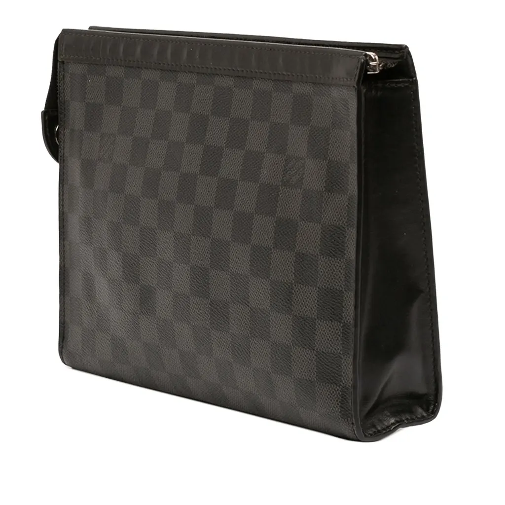 Louis Vuitton Damier Graphite Pochette Voyage MM Black Very good - Back View