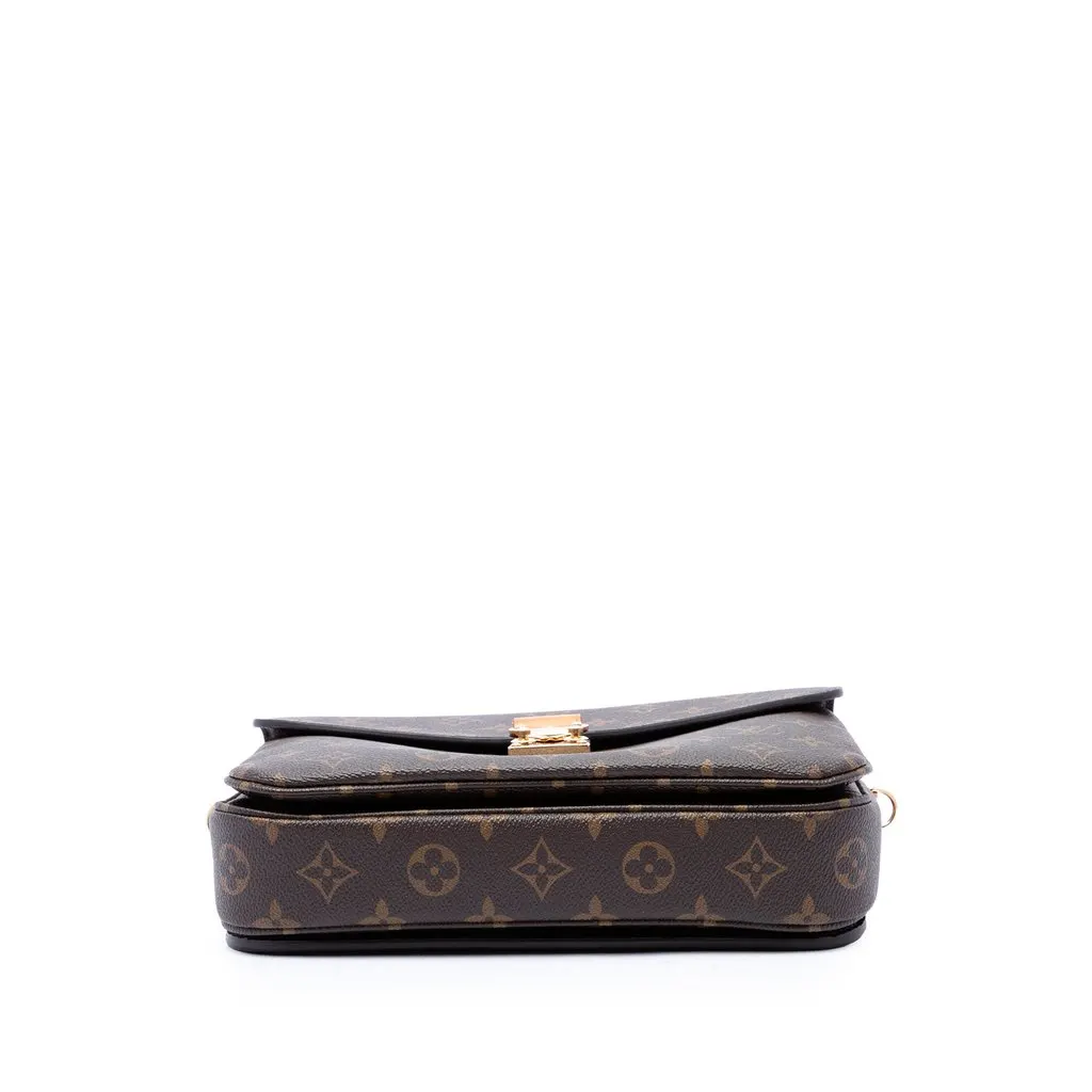 Louis Vuitton Monogram Pochette Metis Brown Canvas Good - Inside View