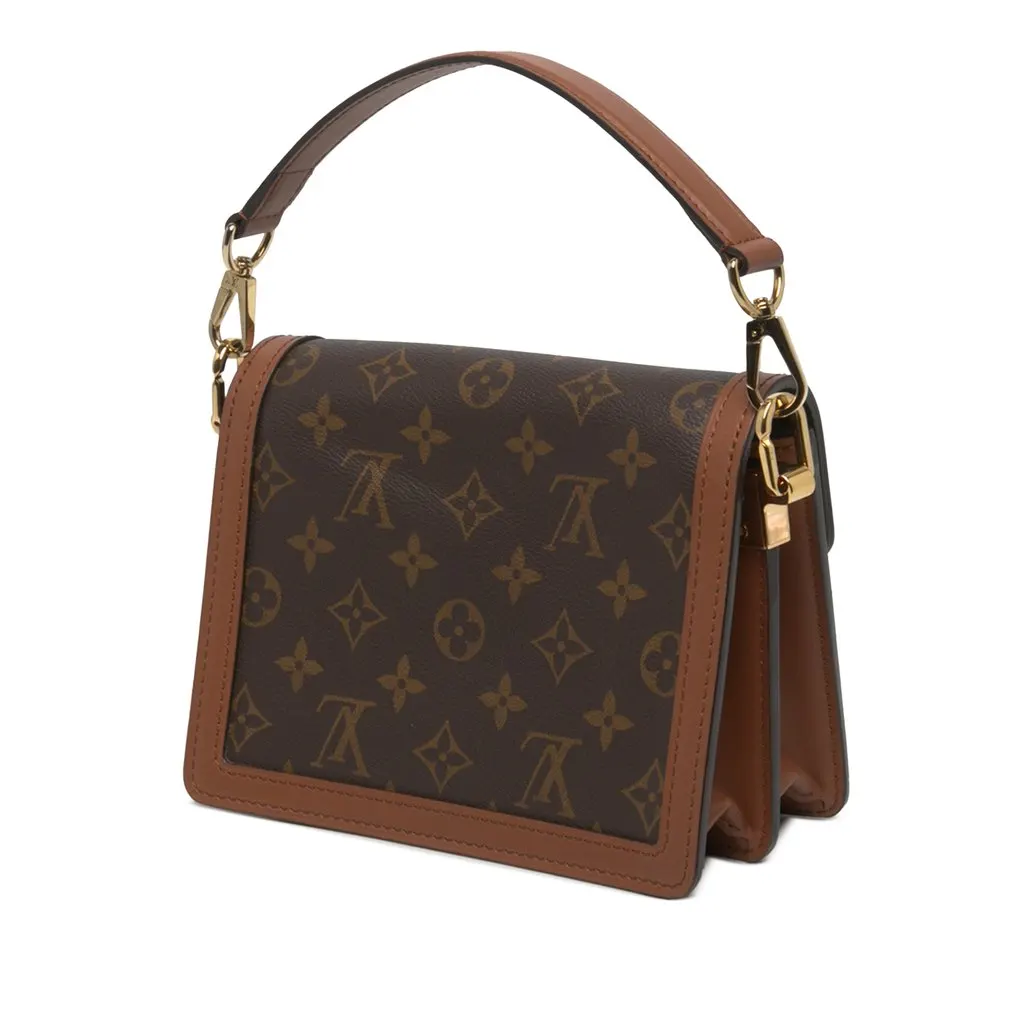 Louis Vuitton Monogram Reverse Mini Dauphine Lock XL Brown Canvas Very good - Back View