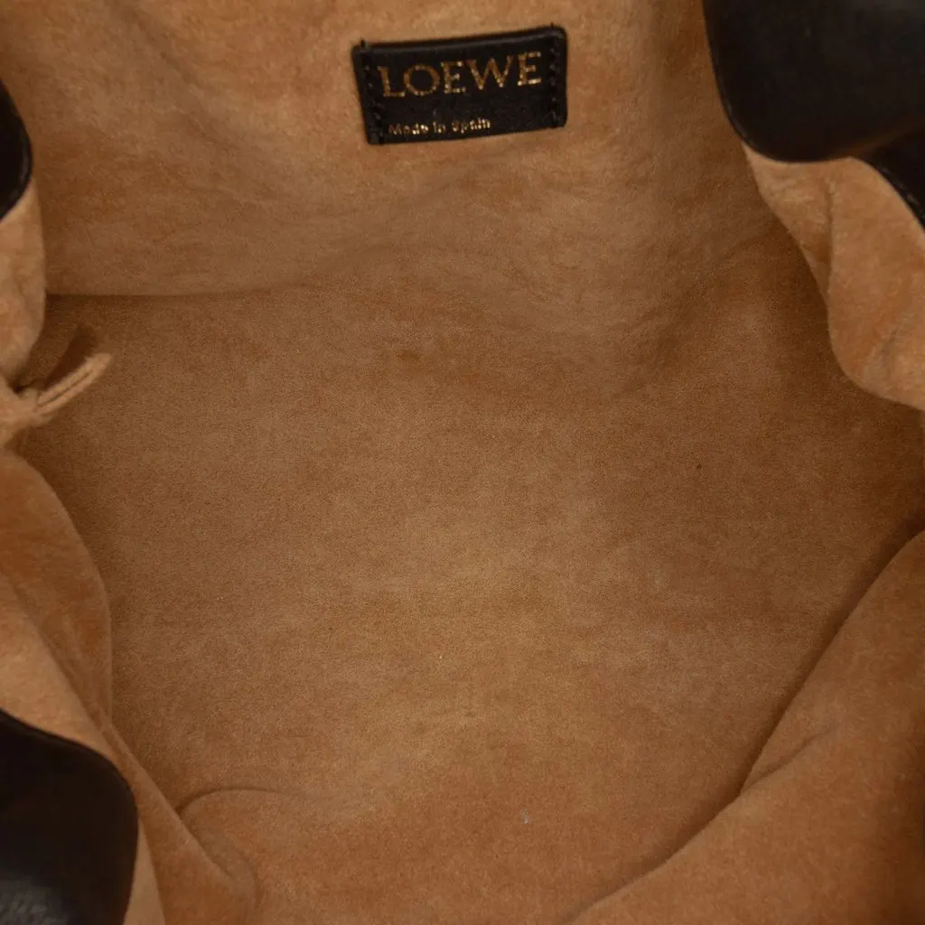 Loewe Medium Mellow Nappa Lambskin Flamenco Purse Black Leather Very good - Model View