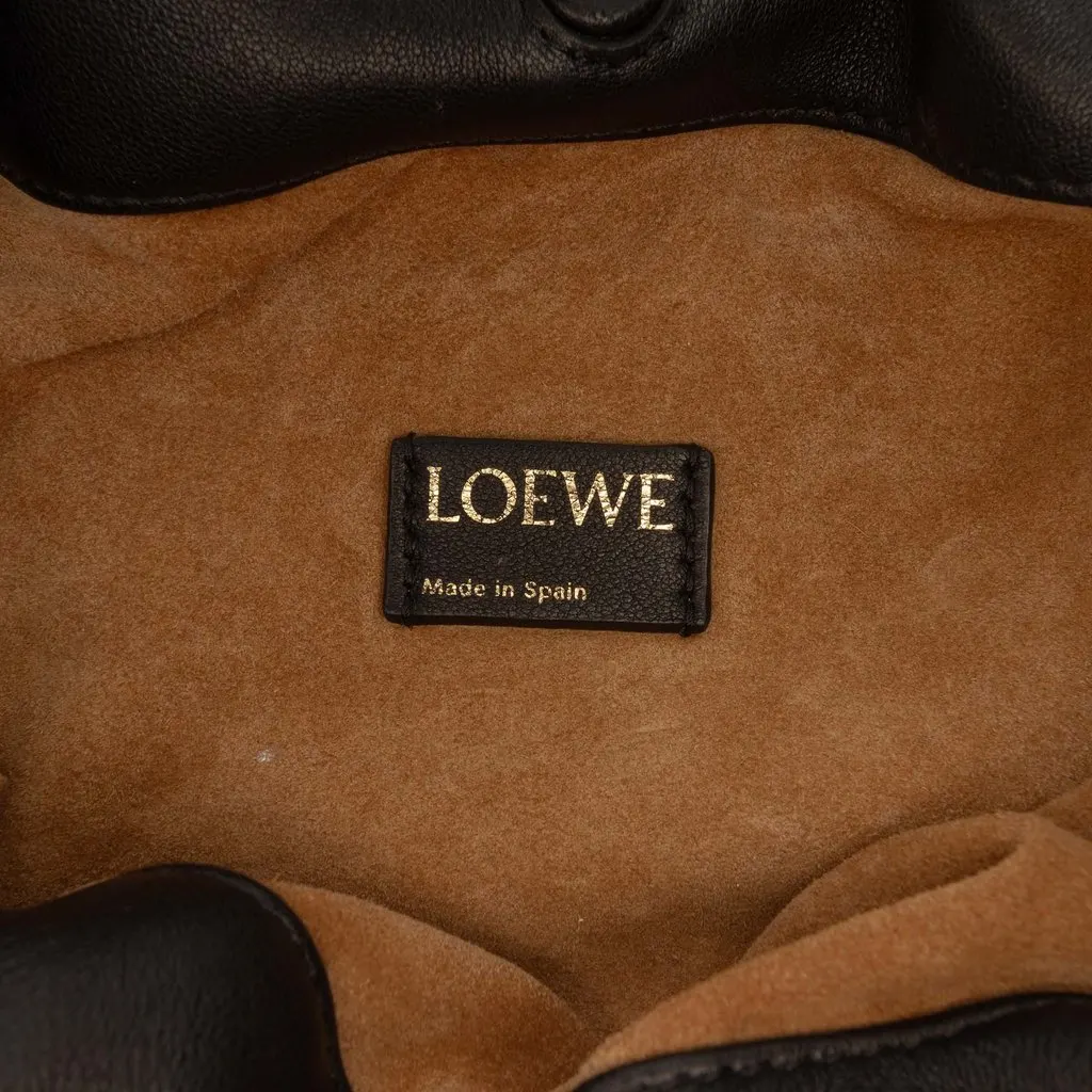Loewe Medium Mellow Nappa Lambskin Flamenco Purse Black Leather Very good - Box View