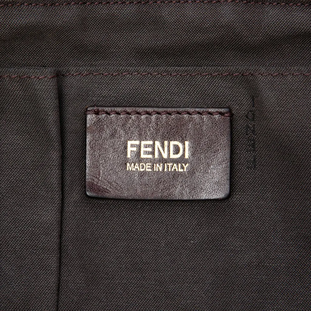 Fendi Zucchino Canvas Superstar Tote Beige Canvas Good - Box View