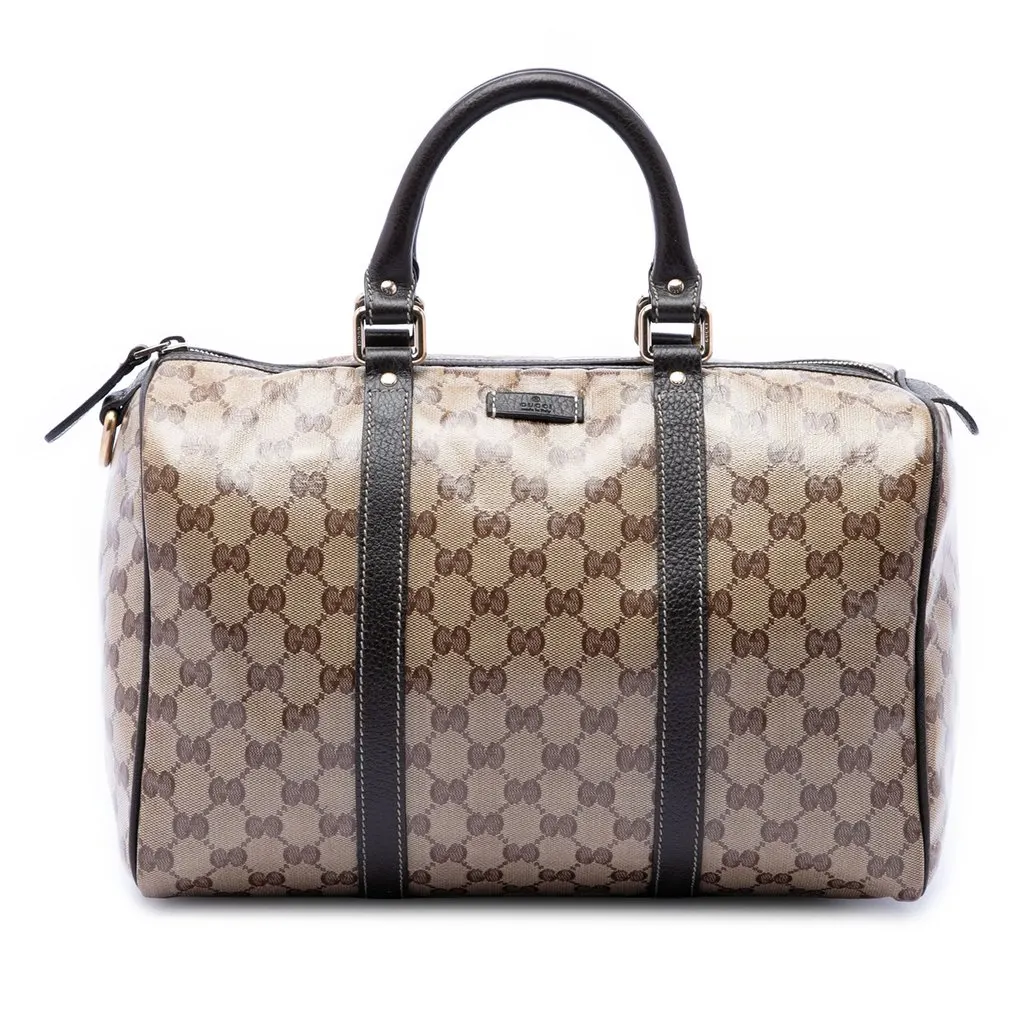 Gucci Medium GG Crystal Joy Boston Bag Beige Very good - Front View