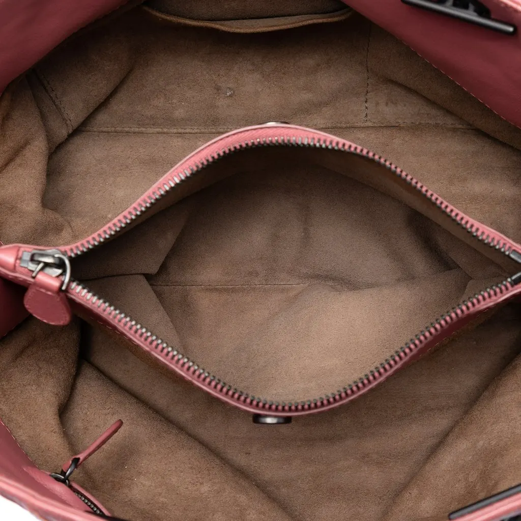 Bottega Veneta Medium Nappa Intrecciato Double Chain Tote Pink Leather Very good - Model View
