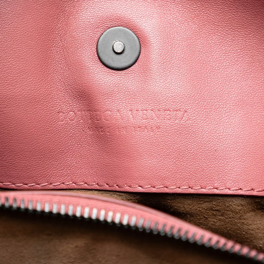 Bottega Veneta Medium Nappa Intrecciato Double Chain Tote Pink Leather Very good - Box View