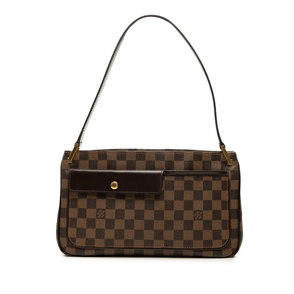 Louis Vuitton Damier Ebene Aubagne Brown Canvas Good - Front View