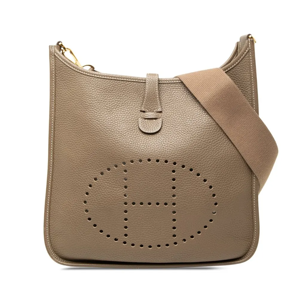 Hermès Clemence Evelyne III 29 Brown Leather Very good - Front View