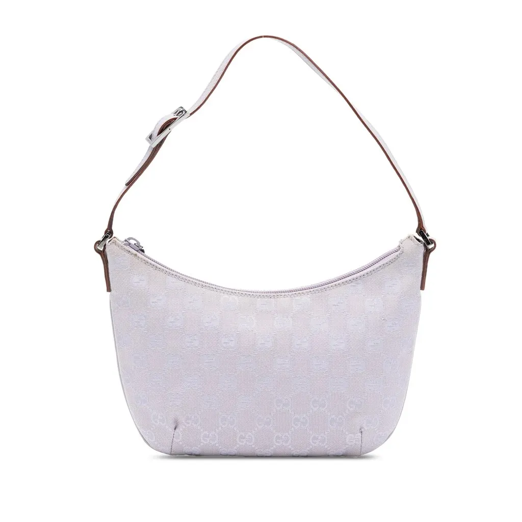 Gucci GG Canvas Shoulder Bag Purple Very good - Front View