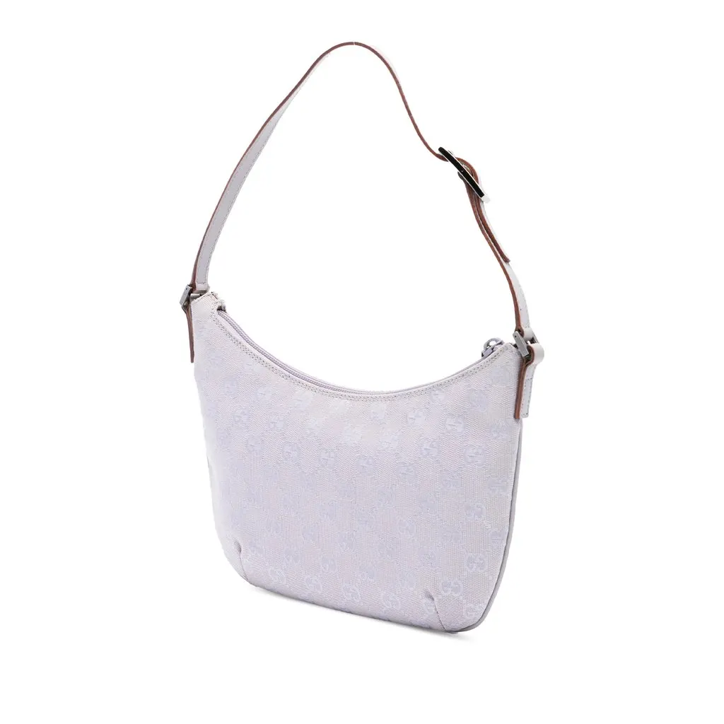 Gucci GG Canvas Shoulder Bag Purple Very good - Back View