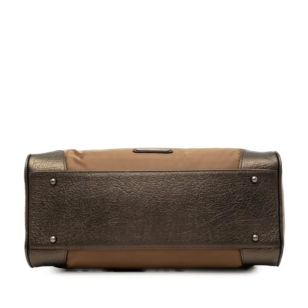 Burberry Nylon Handbag Brown Good - Inside View