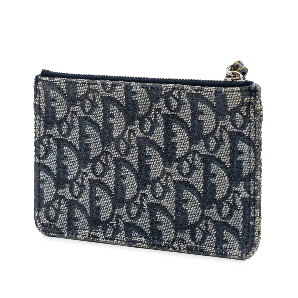 Dior Diorissimo Trotter Canvas Wristlet Pouch Blue Very good - Back View