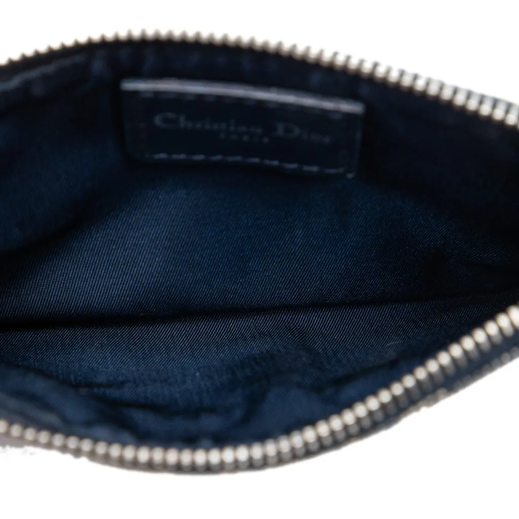 Dior Diorissimo Trotter Canvas Wristlet Pouch Blue Very good - Model View