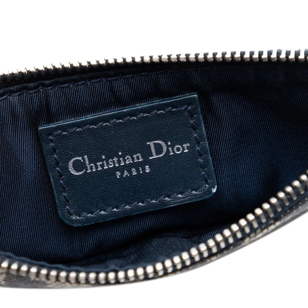 Dior Diorissimo Trotter Canvas Wristlet Pouch Blue Very good - Box View