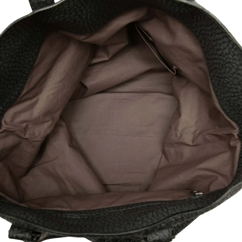 Bottega Veneta Intrecciato Trimmed Cervo Tote Grey Leather Good - Model View