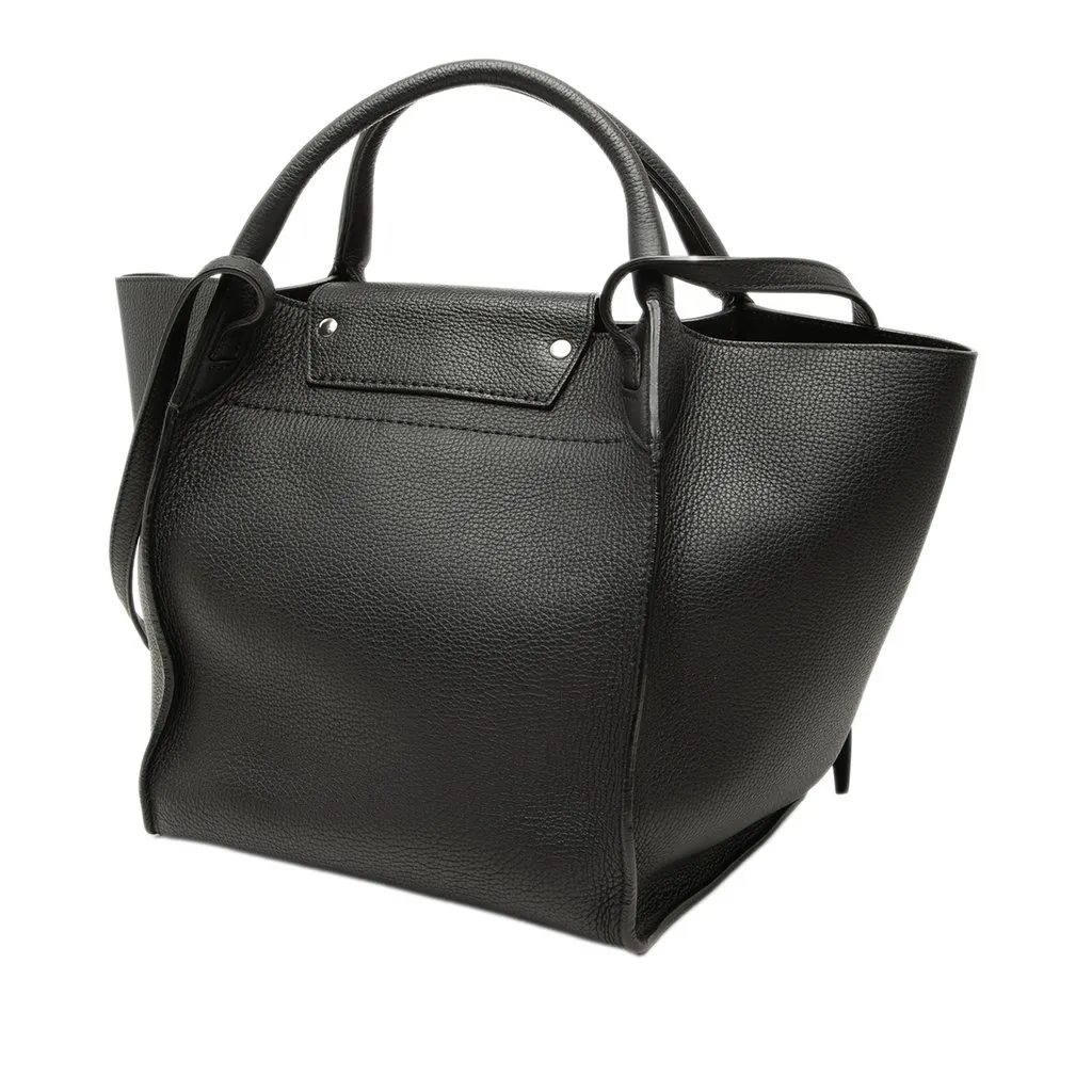 Celine Small Supple Grained Calfskin Big Bag Black Leather Very good - Back View