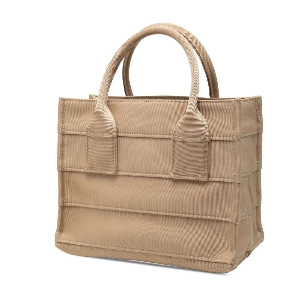 Salvatore Ferragamo Small Canvas Signature Tote Beige Very good - Back View