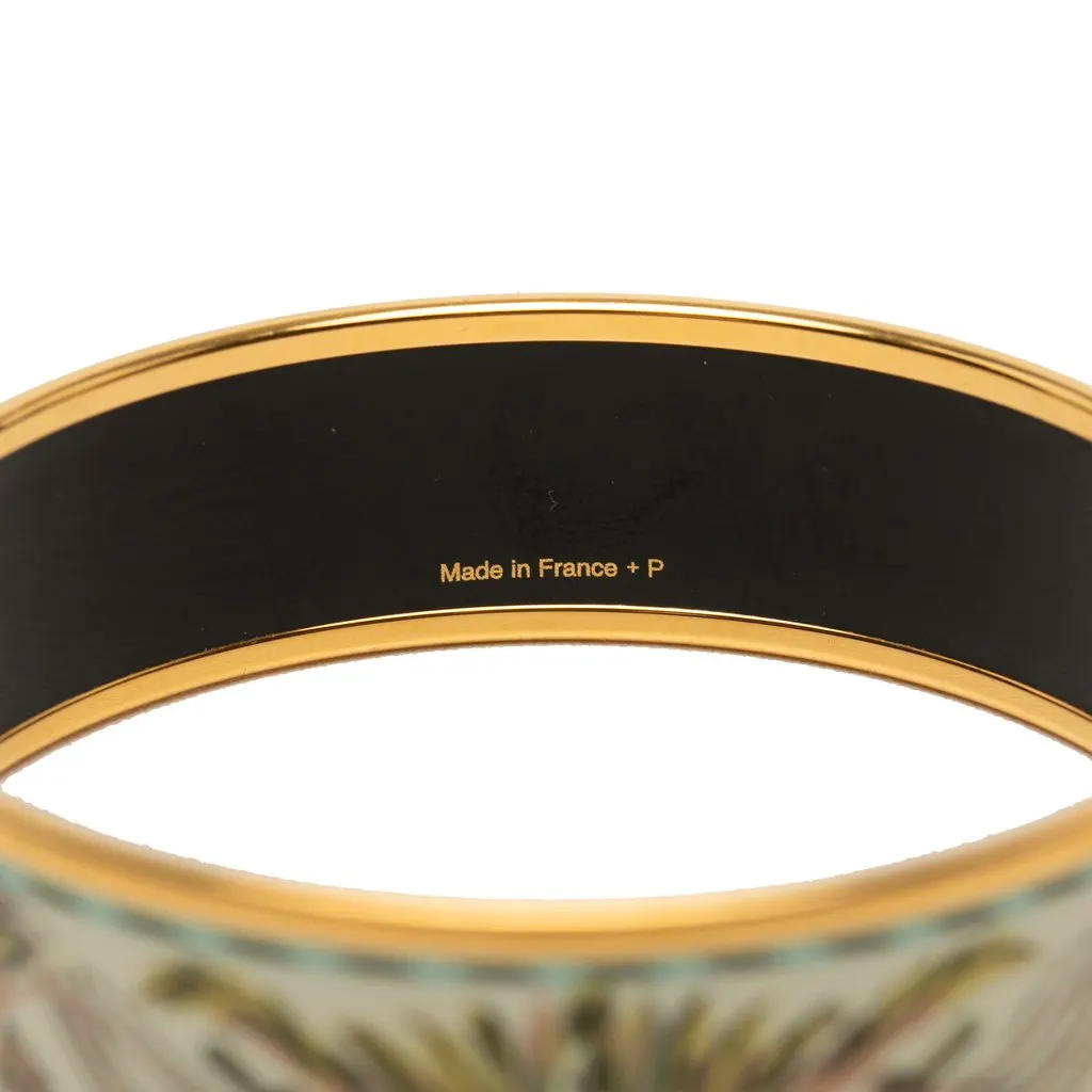 Hermès Wide Enamel Brazil Candeur Bangle 65 White Very good - Box View